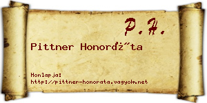 Pittner Honoráta névjegykártya